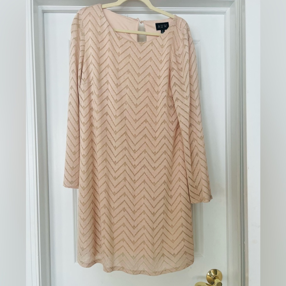 Beautiful holiday sweater dress by AUW size XL with stretch